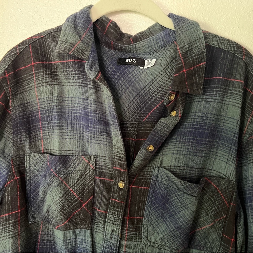 BDG Multicolor Plaid Flannel Shirt